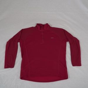 Men's Red Patagonia 1/4 Zip Long Sleeve Fleece